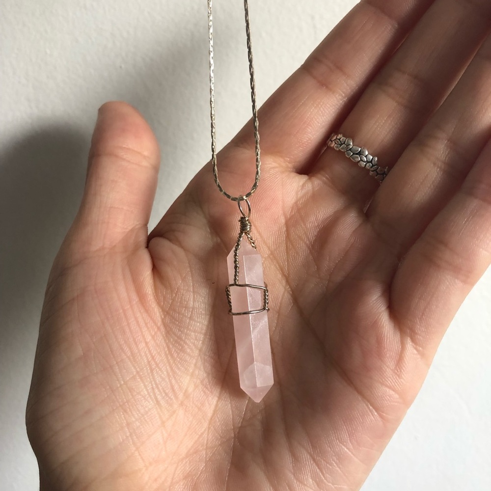 Rose Quartz Stone Necklace